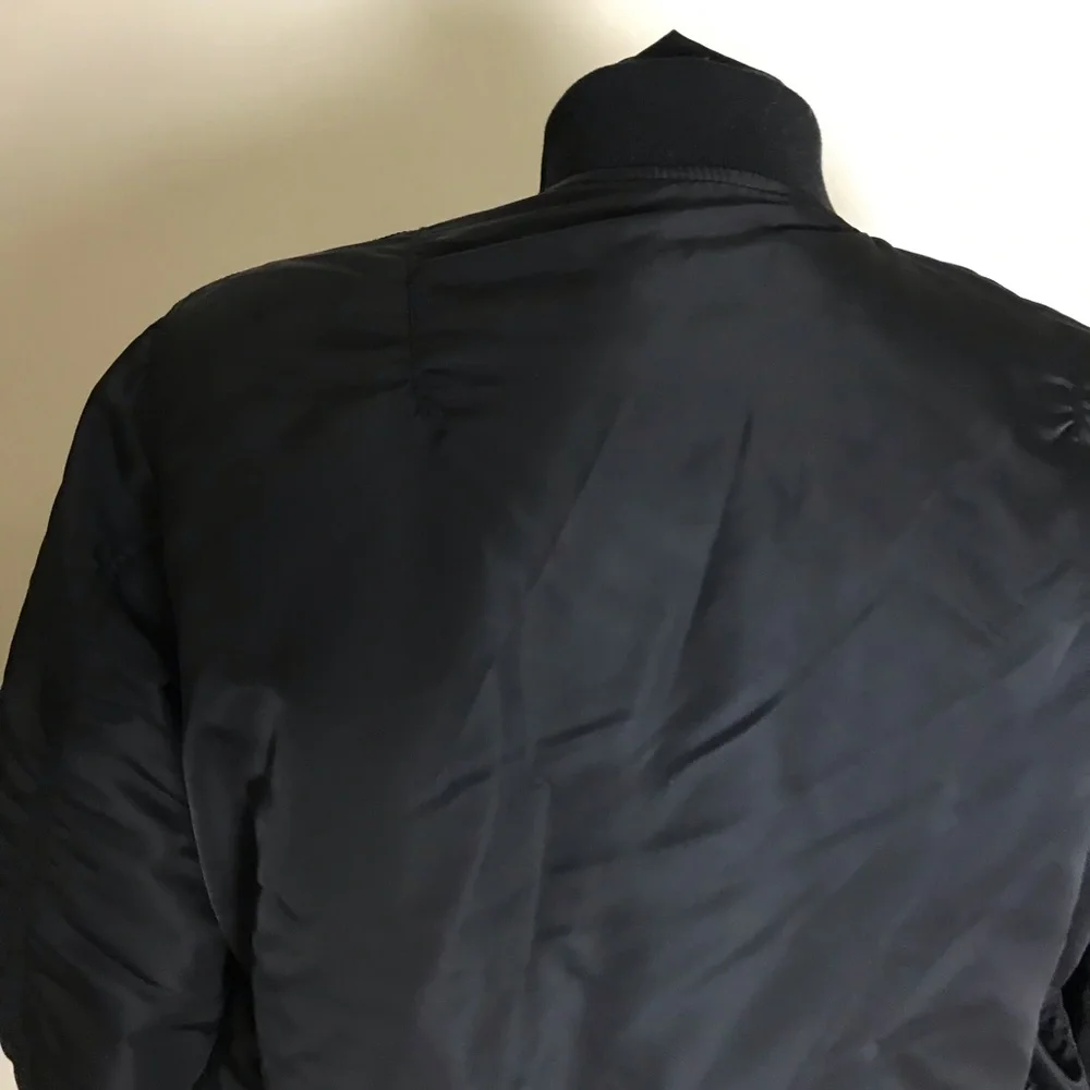 Uniqlo Black Satin Bomber Jacket - Picture 4 of 7